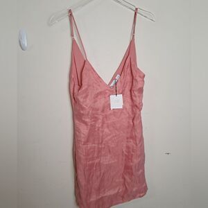 Zara Spaghetti Strap Mini Sundress Lyocell Medium NWT Coral